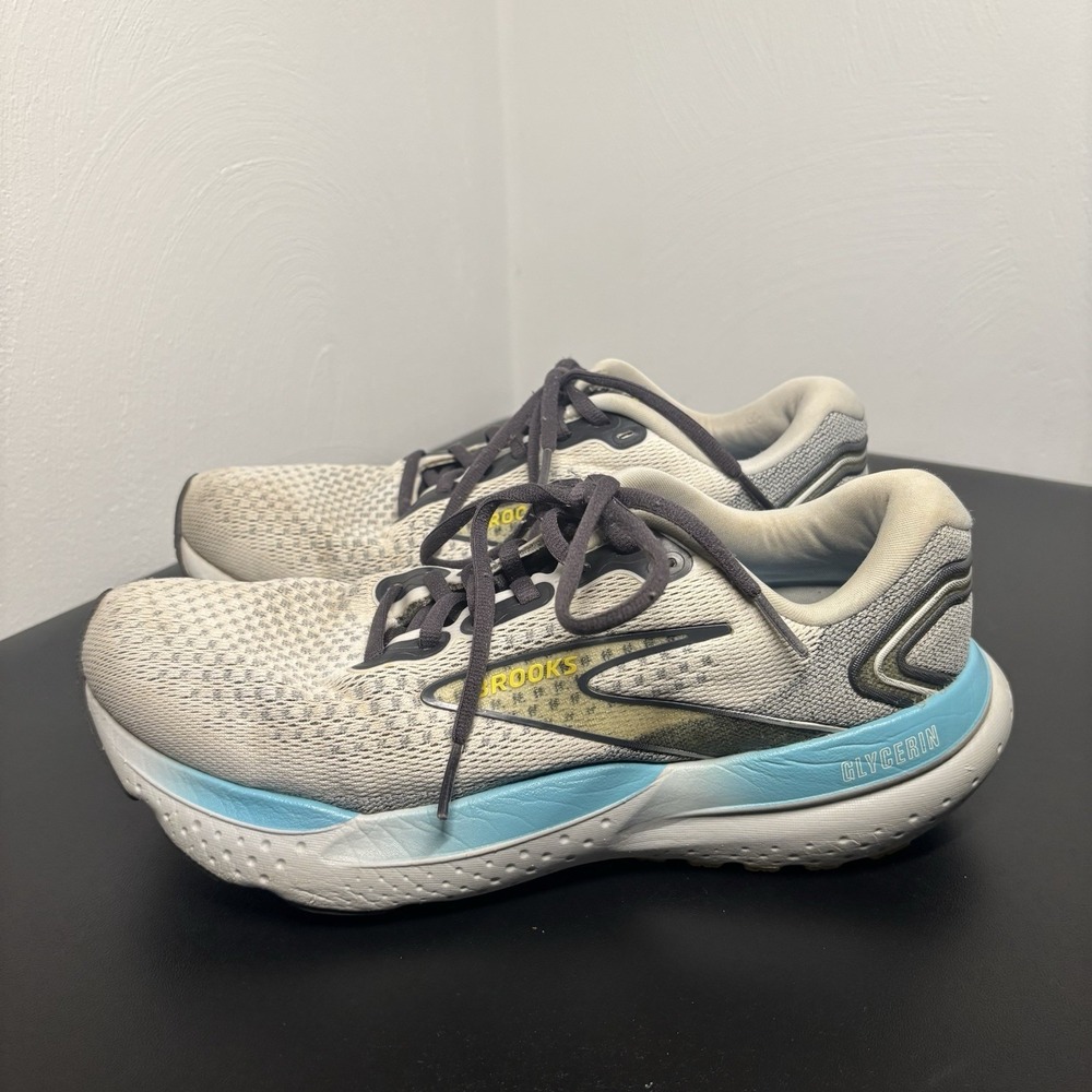 Brooks Glycerin 21 Mens Sz‎ 8 Shoes Gray Running 1104191D184 Sneaker Gym Walking
